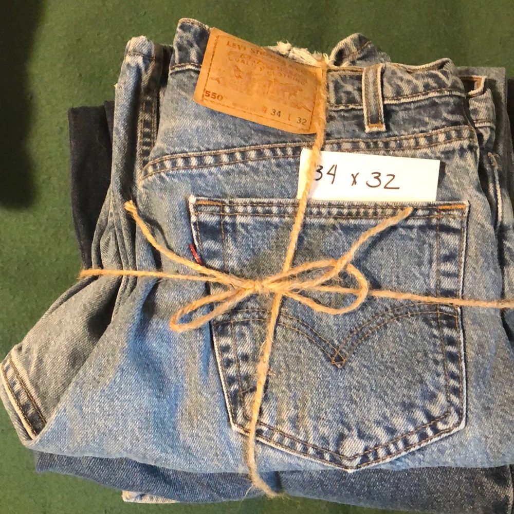 Six pairs of men’s jeans, 34 x 32